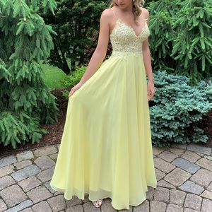 Yellow prom dress